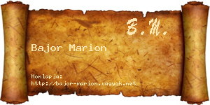 Bajor Marion névjegykártya